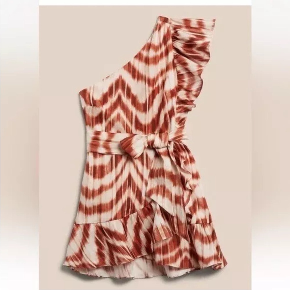 Banana republic ruffle linen dress size 16